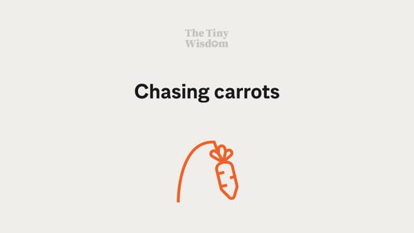 Chasing carrots